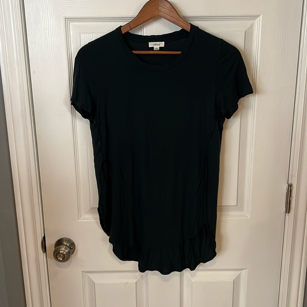 Wilfred Forest green short sleeve long flowing shirt